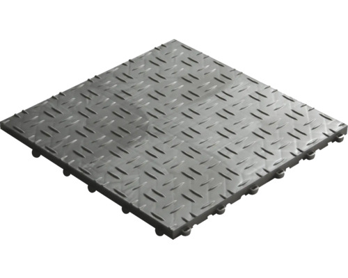 Carrelage en plastique florco grip 40x40 cm argent