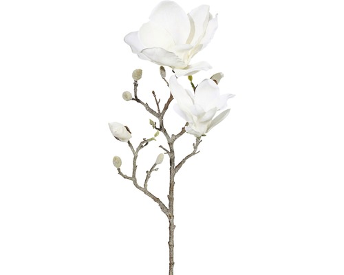 Kunstblume Magnolie gefrostet H 63 cm weiss