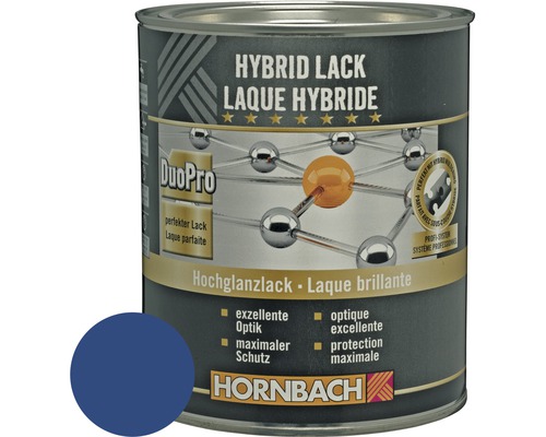 HORNBACH Buntlack Hybridlack Möbellack glänzend RAL 5010 enzianblau 375 ml