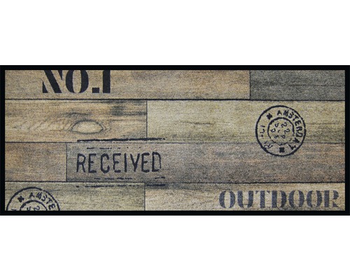 Schmutzfangläufer Creation Outdoor Wood braun 66x150 cm