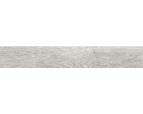 Carrelage de plinthe Silentwood Grigio 6.5x120 cm Texture de bois d''un carreau de sol