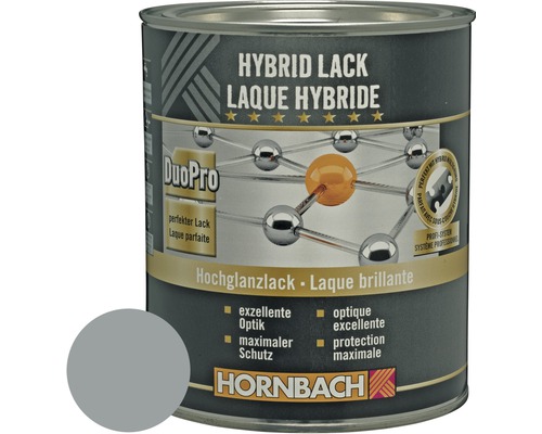Laque couleur laque Hybrid brillante gris argent 750 ml