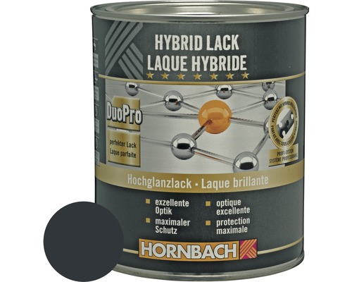 Laque couleur laque Hybrid brillante gris anthracite 750 ml