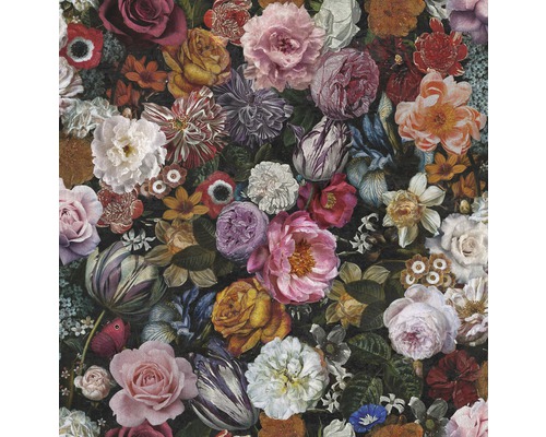 Papier peint intissé 108214 Fleur multicolore Papier peint à fleurs avec roses, tulipes et pivoines