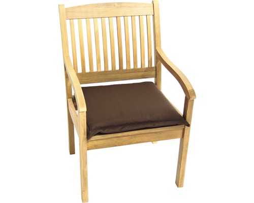 Coussin de siège pour fauteuil marron 50x50 cm
