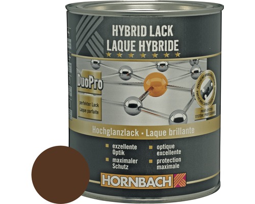 Laque couleur laque Hybrid brillante marron noyer 750 ml