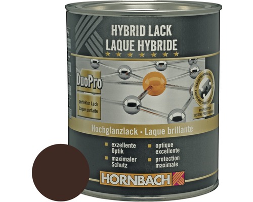 Laque couleur laque Hybrid brillante brun chocolat 750 ml