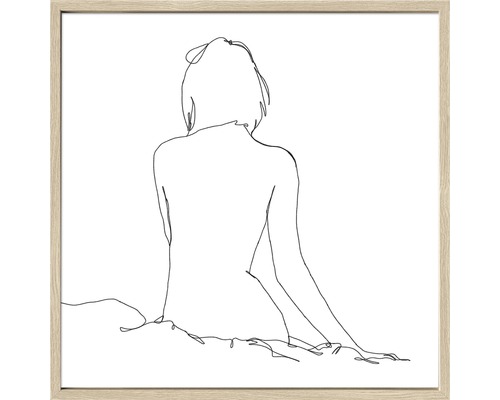 Tableau encadré Sketch of a Woman 53x53 cm