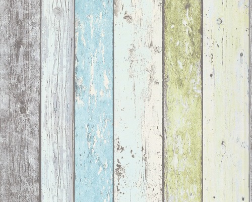 Tapete mit Holzplanken-Design