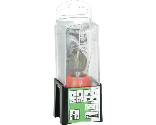 Fraise à arrondir dans un emballage transparent avec des données techniques