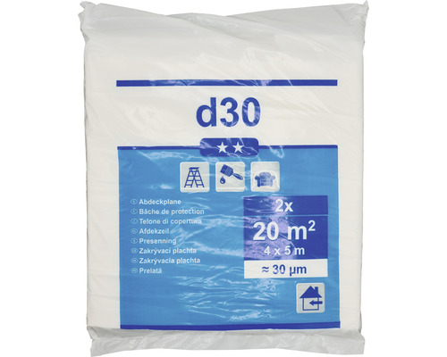 Bâche pour peintre 4 x 5 m lot de 2 40 m² transparent Bâche de protection, 2 pièces, 20 mètres carrés chacune