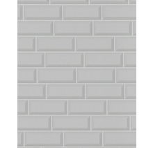 Carreaux muraux clairs de format rectangulaire, disposés en briques.