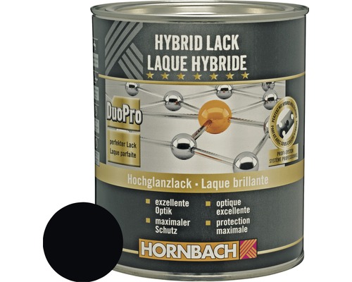 HORNBACH Buntlack Hybridlack Möbellack glänzend RAL 9005 tiefschwarz 375 ml