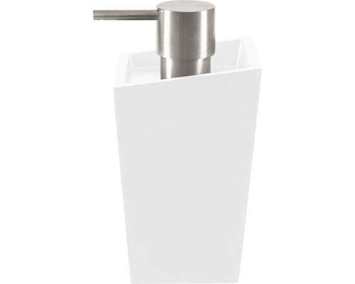 Distributeur à savon Spirella blanc 8.5x16 cm