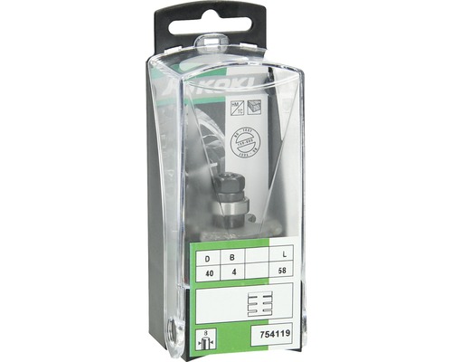 Fraise à rainurer avec roulement à billes dans un emballage transparent