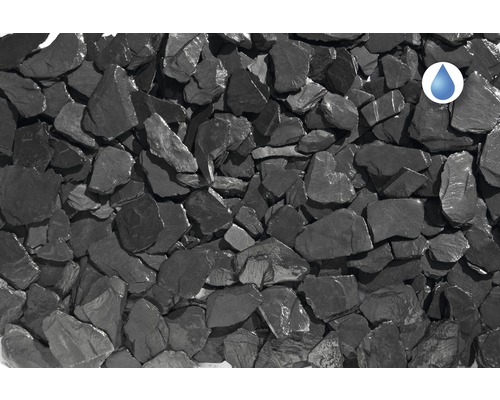 Pierres d''ardoise pour l''horticulture avec symbole de l''eau