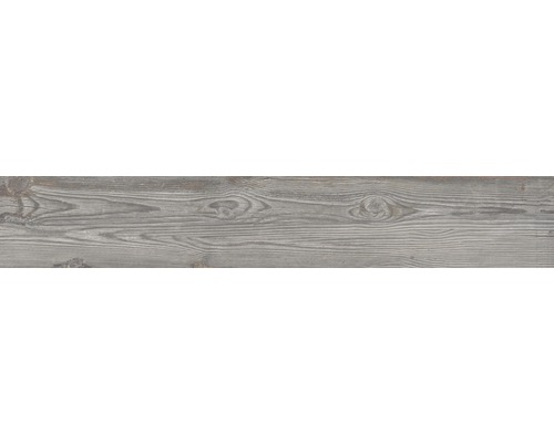 Carrelage sol et mur en grès-cérame fin Larix 20 x 120 x 1 cm gris mat