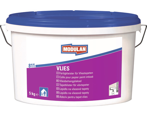 MODULAN 811 Fertigkleister für Vliestapeten weiß 5 kg Eimer Vliestapetenkleister, 5 Kilogramm