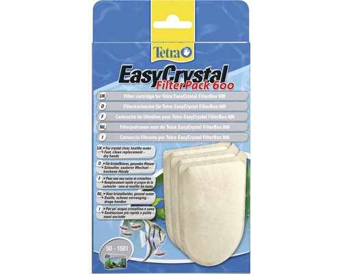 Cartouche de filtration Tetra EasyCrystal Filter Pack 600 Tetra EasyCrystal Filterpack 600 cartouches filtrantes paquet