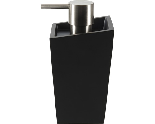 Distributeur de savon Spirella noir 8.5x16 cm