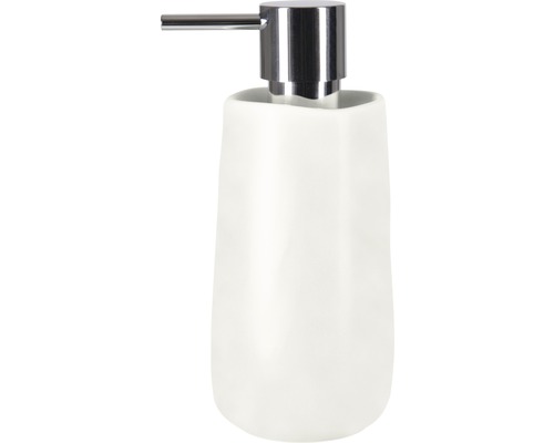 Distributeur à savon Spirella blanc 7.5x17.5 cm