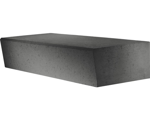 Marche en bloc creux en béton en contre-dépouille/incliné anthracite 50x32x16 cm