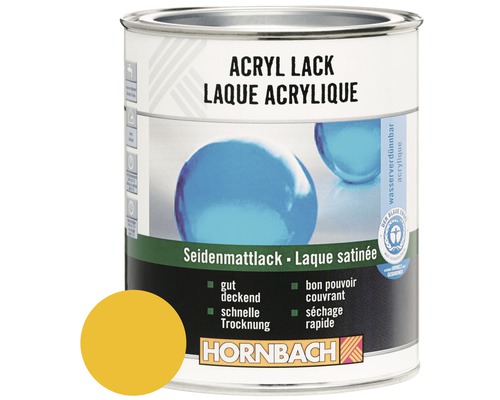 HORNBACH Buntlack Acryllack seidenmatt goldgelb 125 ml