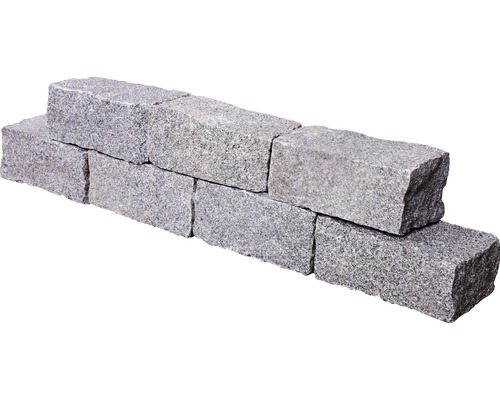 FLAIRSTONE Granit Mauerstein Bergama grau 35 x 20 x 15 cm