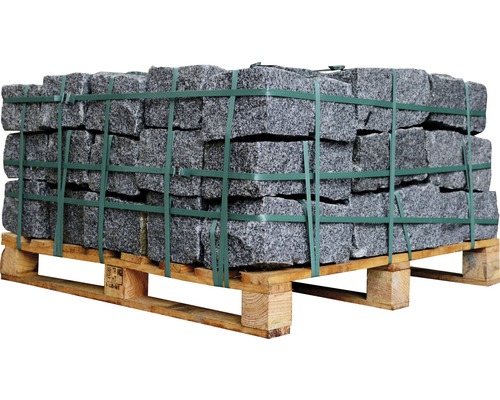 Palette mit Pflastersteinen