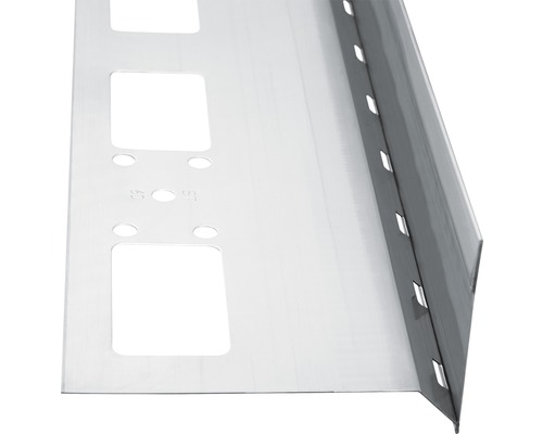 Begrenzungsprofil Dural Durabal Edelstahl 60x2500 mm Regalwinkel aus Metall mit Löchern