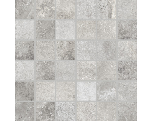 Mosaïque en grès cérame fin Country grey 30x30 cm Mosaïque en grès cérame pour mur et sol
