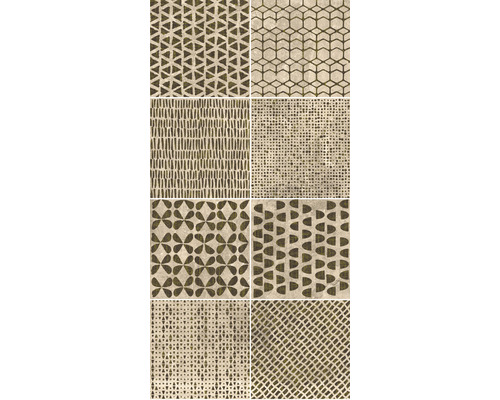 Carrelage décoratif Country Metal Chic cream 30x30 cm Collection de différents décors de carreaux avec des motifs géométriques