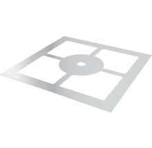 Quadratische Bohrschablone mit Loch