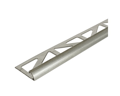 Profilé de finition quart de rond Durondell acier inoxydable brossé 250 cm hauteur 12,5 mm