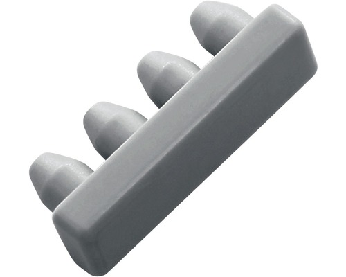 Endstück für Aluminium-Vorhangschiene 1-läufig grau 2 Stk.
