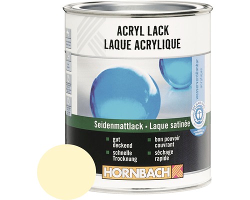 HORNBACH Buntlack Acryllack seidenmatt hellelfenbein 375 ml