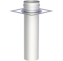 Cheminée en acier inoxydable avec passage de toit carré