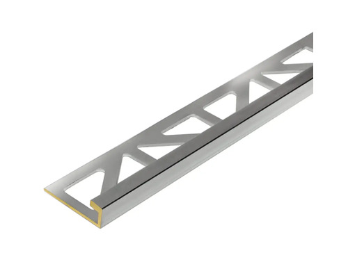 Profilé de finition d'angle Durosol laiton chromé 250 cm Profilé de carreaux en métal avec motif triangulaire