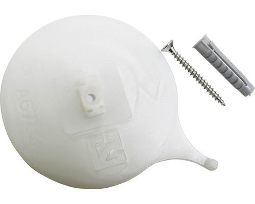 Support de plafond pour rails de rideaux en alu à 3 voies, blanc, pack de 2 Rosace de siphon de WC avec vis et cheville
