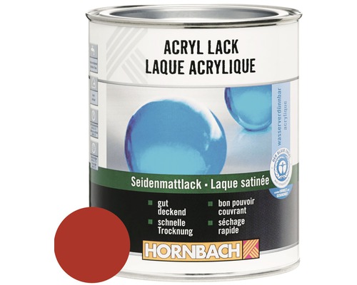 Laque couleur mate satinée laque acrylique rouge feu 750 ml