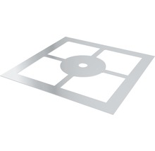 Metallabdeckung mit Ausschnitten für den Einbau