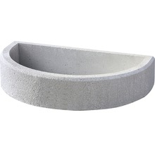 Jardinière demi-ronde en béton