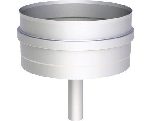 Bac à condensat Furado F avec évacuation par le dessous, à une paroi Ø130mm Adaptateur pour conduit de ventilation