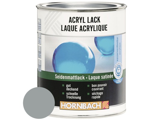 HORNBACH Buntlack Acryllack seidenmatt silbergrau 375 ml