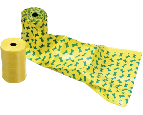 Rouleau de sacs à déjections canines avec motif d''os