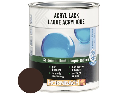HORNBACH Buntlack Acryllack seidenmatt schokobraun 750 ml