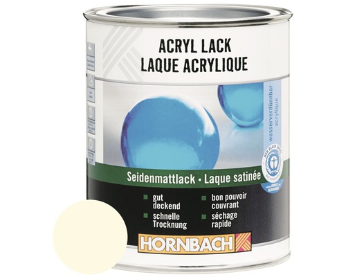 HORNBACH Buntlack Acryllack seidenmatt cremeweiss 750 ml