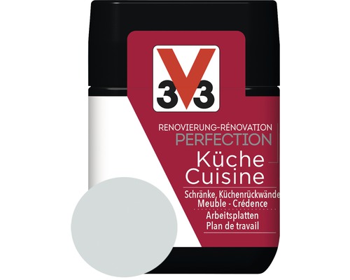 Rénovation Perfection cuisine gris tendre 75 ml V33 Peinture cuisine pour armoires, crédences et plans de travail