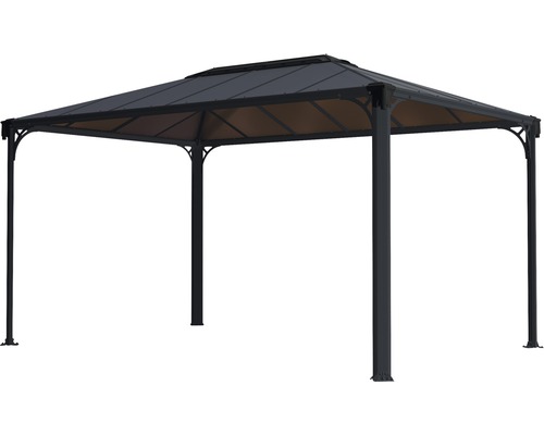 Pavillon avec toit en métal pour le jardin