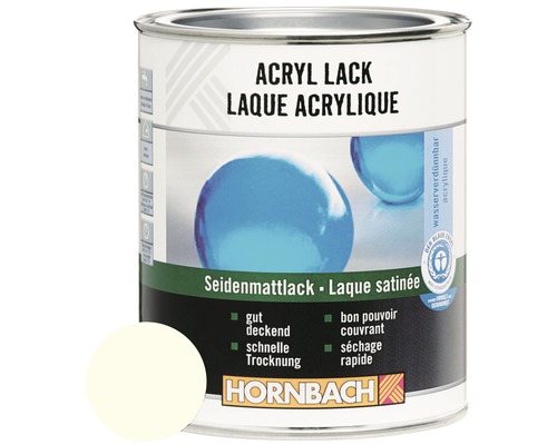 HORNBACH Buntlack Acryllack seidenmatt reinweiss 2 l